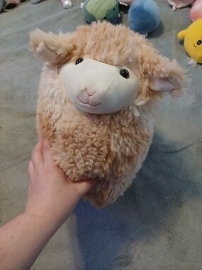 Plush Cream & Tan Lamb Stuffed Animal